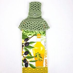 Crochet Top Hanging Kitchen Dish Hand Towel